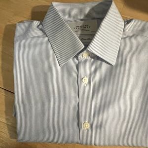 Light blue and white stripe Charles Trywhitt Dress shirt